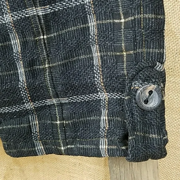 Sugar Lip women's plaid capri cropped pants linen - Picture 3 of 6